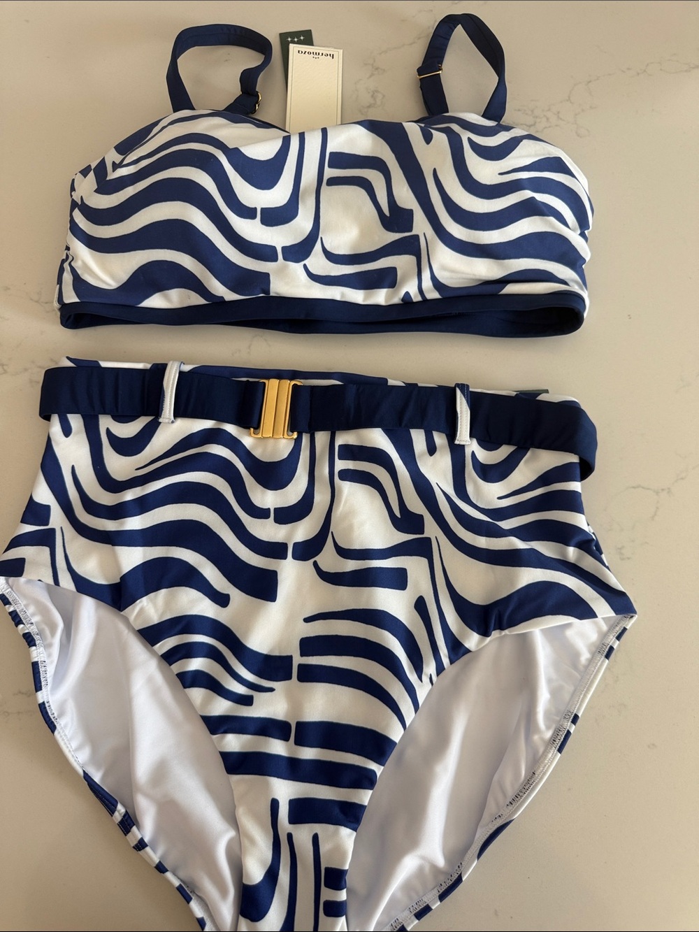 Hermoza retro two piece bathing suit size 10. - Picture 2 of 7